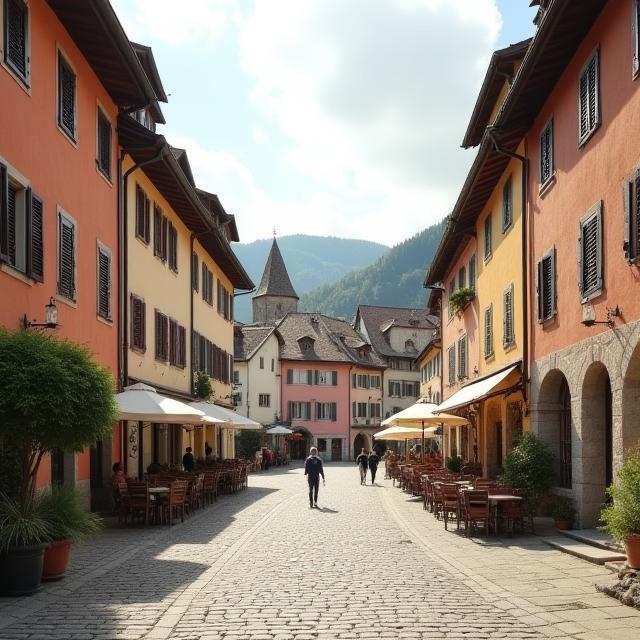 Historische Altstadt in der Schweiz